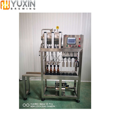 Beer semiauto small bottle filling and capping machine for glass bottle